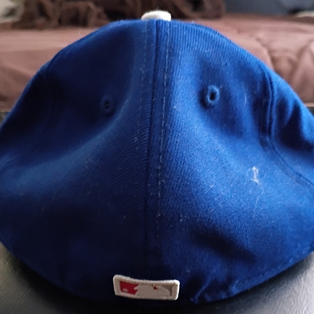 Blue Atlanta Braves New Era Fitted Hat Size 7 1/8. Gently Used. - Picture 3 of 4
